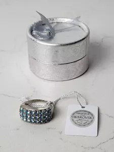 Silver Ring Made with Crystal from Swarovski Size 9 - Picture 1 of 6