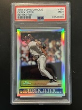 1998 Topps Chrome Refractor Derek Jeter Card #160 PSA 9 Super Rare None Higher