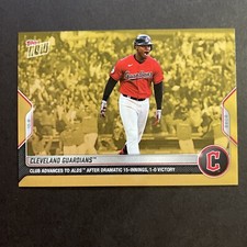 Cleveland Guardians Topps Now 2022 Postseason Gold Bonus Card PSB-01 SP