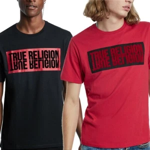 True Religion Men's TR Reflection Mirror Logo Tee T-Shirt - Picture 1 of 11