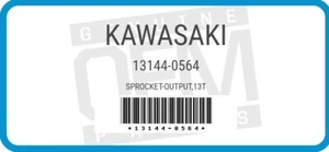 KAWASAKI OEM FRONT SPROCKET-OUTPUT 13 TOOTH	13144-0564 - Picture 1 of 1