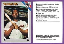 Hank Aaron Atlanta Braves 1990 Little League Baseball Wit #6 - No Number Variant