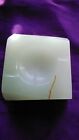 Hand Carved Asymmetric Onyx Ashtray 2 Rests Just over 3" Square