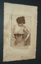 CPA CARTE POSTALE 1900-1903 REVELLAT PARIS - JEUNE FILLE AU CORSET ROSE VIDAL