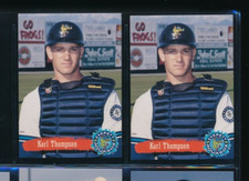 Lot (2) 1995 Multi-Ad #26 Karl Thompson Everett AquaSox Player Lot (FN7) SWSW6