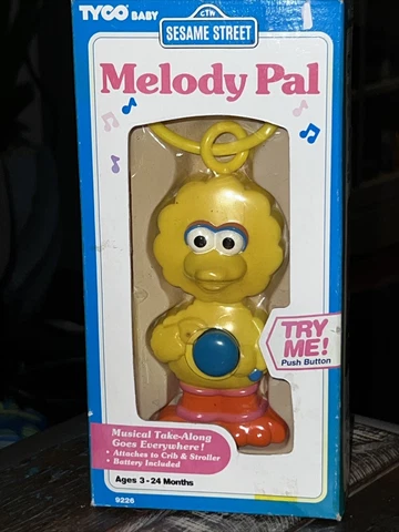 Vtg 1994 Tyco Baby Sesame Street Melody Pal Musical Toy Big Bird Crib Stroller Cover