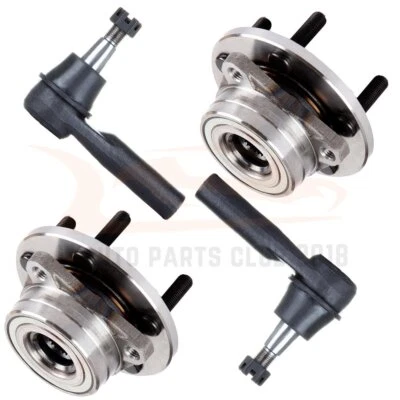 Fits 1996-2007 Ford Taurus Mercury Sable 2 Front Wheel Bearing & Hub 2 Outer Tie - Image 1 of 4