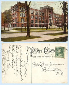 New High School Building Grand Rapids Michigan c1913 Postcard - Architecture - Imagen 1 de 1
