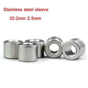 Stainless Steel Shaft Bushing Steel Sleeve No Thread Bush ID 2mm2.5mm OD1.5~16mm - Picture 1 of 10