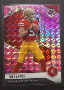 2021 Mosaic Trey Lance Pink Prizm RC #303 - Picture 1 of 2