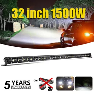 1500W LED Light Bar 32''inch Spot Flood Driving Offroad Bumper Truck 4X4 ATV 34" - Picture 1 of 12