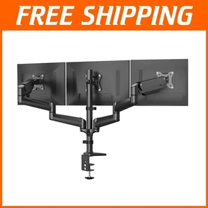 Heavy-Duty Triple Monitor Mount for Desk – Adjustable Tilt, Swivel, Rotation - Picture 1 of 10