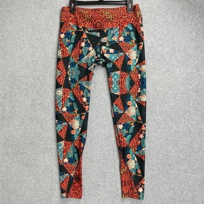 We Are Handsome Leggings Womens Large Tropical Animal Print Cheetah Geometric - Image 1 of 4