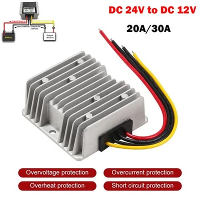 24V to 12V Step Down DC Voltage Converter Regulator Supply Waterproof 20A/30A UK - Image 1 of 4