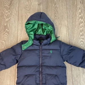 Polo Ralph Lauren Bebé Niños Plumón Traje de Nieve Azul Marino Verde 24 Meses Niño Pequeño Cremallera - Imagen 1 de 6