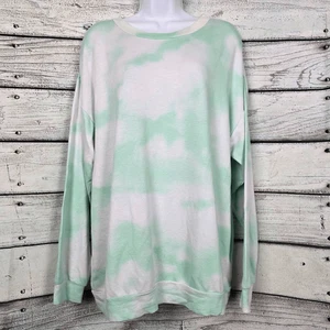 Roxy Mint Green Tie Dye Oversized Sweatshirt Size L - Picture 1 of 8