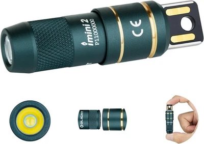 OLIGHT Wiederaufladbare Mini Taschenlampe USB 50 lm Schlüsselanhänger, magnetisch, blau