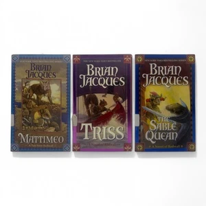Redwall - Brian Jacques 3x EX-LIB Book Bundle (Mattimeo, Triss, The Sable Quean) - Picture 1 of 24