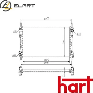 RADIATOR ENGINE COOLING 637 136 FOR FORD TRANSIT/Bus/Van/Platform/Chassis 2.4L - Picture 1 of 8