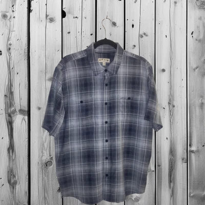 Orvis Classic Collection Mens Short Sleeve Button Down Shirt Gray Size L Fishing - Image 1 of 4