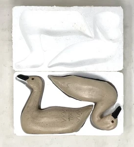 Vintage Primitive Folk Art Wooden Pair of Duck Decoy - Picture 1 of 14