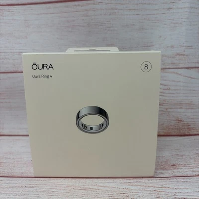 Oura Ring 4 Smart Ring Activity Tracker In Silver US Size 7, 8 or 9 - Image 1 of 4