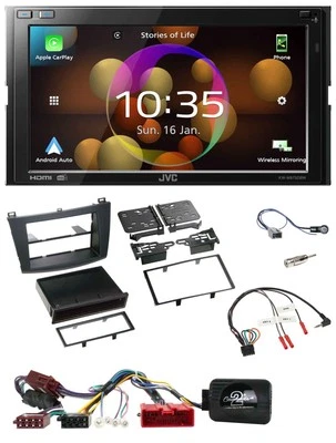 JVC DAB Lenkrad 2DIN Bluetooth USB Autoradio für Mazda 3 09-13 aktiv - Bild 1 von 4