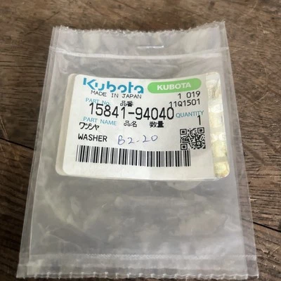 4 ПОДЛИННЫЙ KUBOTA ИНЖЕКТОР ШАЙБА С 2 ОТВЕРСТИЯМИ 15841-94040 - Изображение 1 из 4