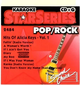 SOUND CHOICE STAR KARAOKE CD+G 2484 HARD TO FIND 8+8 ALICIA KEYS v1 16 SONG cdg - Picture 1 of 2