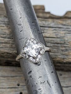 Authentic Pandora Crystallized Floral Fancy Ring #190966CZ 52 Size 6