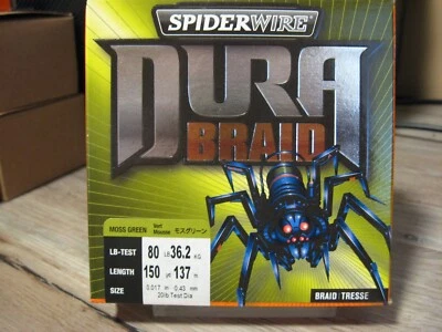Línea de pesca trenzada SpiderWire DURA TRENZADA - 80 LB - 150 yardas - VERDE MUSGO Foto 1 de 4