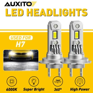 2x AUXITO Brightest H7 LED Headlight High Low Beam for Car Pickup Truck 12V Bulb - Picture 1 of 13
