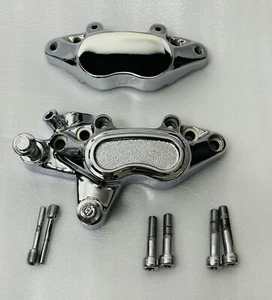 Harley Fat Boy 2022 -25 OEM FXBR Custom Chrome Front Caliper & Hardware EXCHANGE - Bild 1 von 13