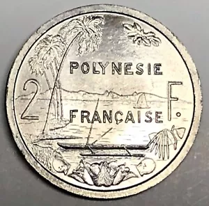 # C1943   FRENCH POLYNESIA   COIN,    TWO FRANCS   1965  Unc. - Picture 1 of 2