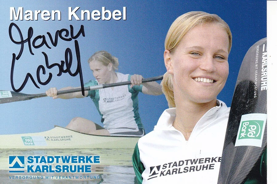 Maren KNEBEL - Deutschland, Gold WM 2007 Kanu, Original-Autogramm! - Bild 1 von 1