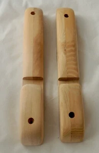 2 Wood 10 1/2" Long Wall Hooks Made By Maine State Prison New - Picture 1 of 5