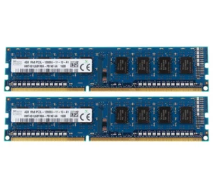 SK Hynix DDR3L RAM 8 GB 2X 4GB 1Rx8 PC3L-12800 1600Mhz 1.35V DIMM Desktop Memory - Picture 1 of 6
