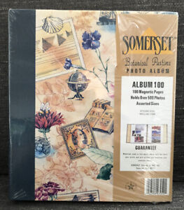 Somerset Botanical Pastime Photo Album 100 Magnetic Pages Holds Over 500 Photos