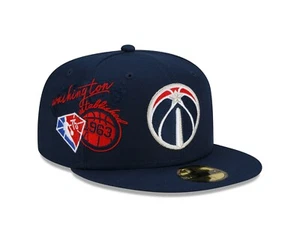 Washington Wizards New Era Back Half Team 59FIFTY Fitted Hat -Navy - Picture 1 of 7