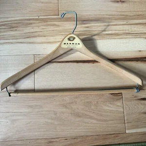 Vintage Wishbone Wood Clothes Hanger MARMAN of SAN FRANCISCO Sportclothes - Picture 1 of 8