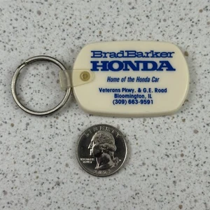 Brad Barker Honda Bloomington Illinois Vintage Keychain Key Ring #50113 - Picture 1 of 2
