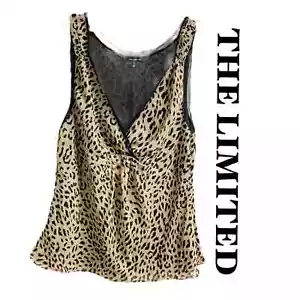 The Limited Tank Sleeveless Blouse Top Animal Print Sheer Fabric Womens Size XL - Picture 1 of 9