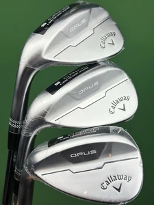 Callaway Opus Chrome Wedge Set LEFT Hand 50-10*, 54-12*, 58-10* Steel LH NEW - Picture 1 of 6