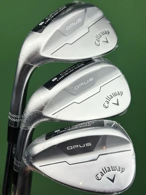 Callaway Opus Chrome Wedge Set LEFT Hand 50-10*, 54-12*, 58-10* Steel LH NEW - Image 1 of 4