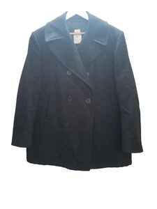 STERLINGWEAR OF BOSTON Wool black Peacoat MILITARY ISSUED US NAVY sz. 44R (D) - Picture 1 of 9