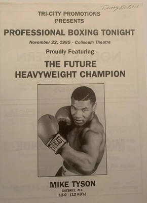 Mike Tyson-Conroy Nelson 1985 RARE Official Program - Image 1 of 2