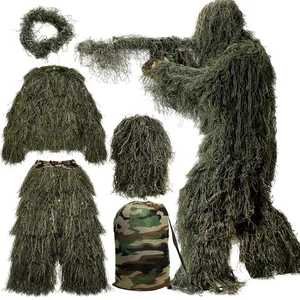 MOPHOTO 5 in 1 Ghillie Suit 3D Camouflage Hunting Suits - Jacket, Pants, Hood... - Picture 1 of 5