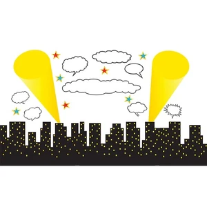 TEACHER CREATED RESOURCES Superhero Cityscape Bb Set 5693 - Picture 1 of 1