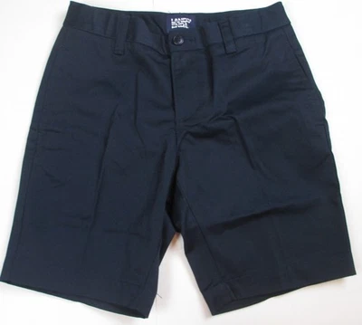 LANDS END Classic Navy School Uniform Plain Front Chino Shorts Girls 12 Slim NEW - Image 1 of 4