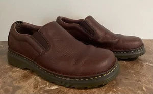 Dr. Martens Mens Boyle Grizzly Brown Leather Slip on Shoes Grunge Comfort 10 - Picture 1 of 12